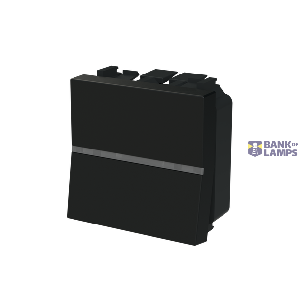 Push-button, SP without symbol, with indicator LED - 2M - Matt Black image 2