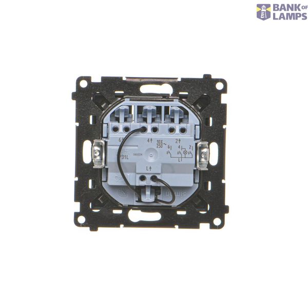 Double socket outlet without earthing, with shutters, Inox, metallized, 16A image 1