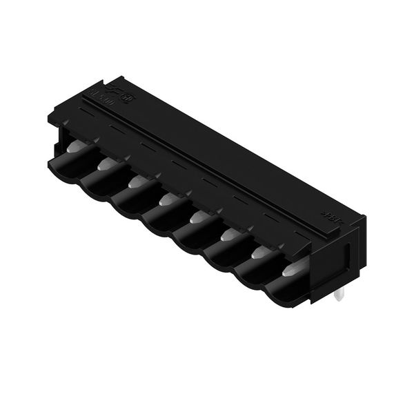 PCB plug-in connector, male header, Dovetails for fixing blocks, THT solder connection, 5.00 mm, Number of poles: 8, 90°, Solder pin length (l): 4.5 mm, tinned, black, Box image 4