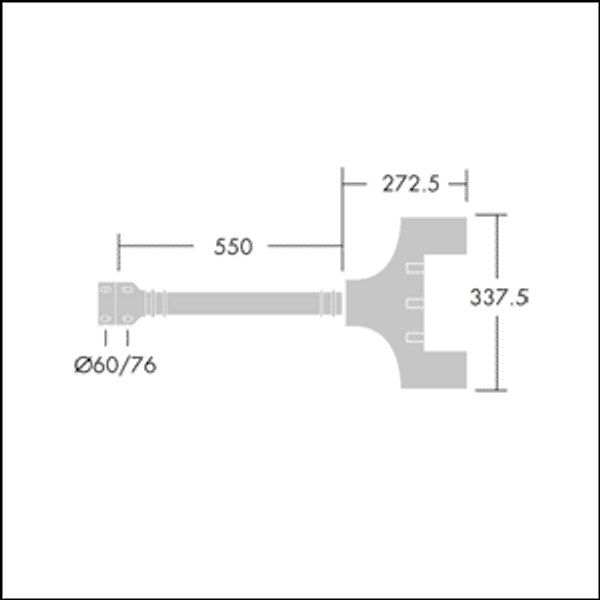 OLSYS2 BRA 500MM MTP - Mounting accessory image 3
