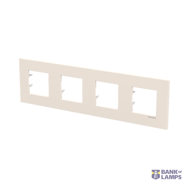 Frame 4-gang - Niessen logo - White image 2