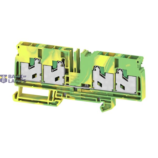 PE terminal, SNAP IN, Green/yellow, 6 mm², 1000 V, Number of connectio image 1