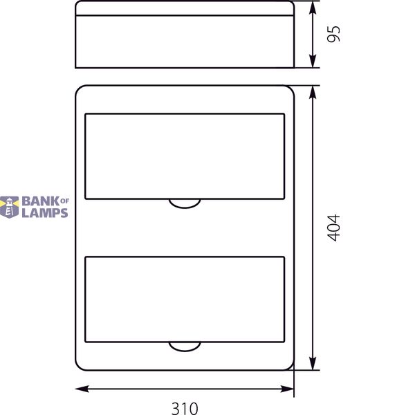 Surface-mounted distribution board RN-24/B Fala (N+PE) image 2