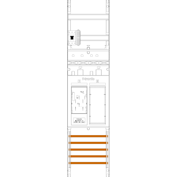 Meter field ER6L-HSP, 1 field, H=1050mm, 1-eHZ long cable, 1 HSP, 1 Res. (ER6L-HSP) image 1