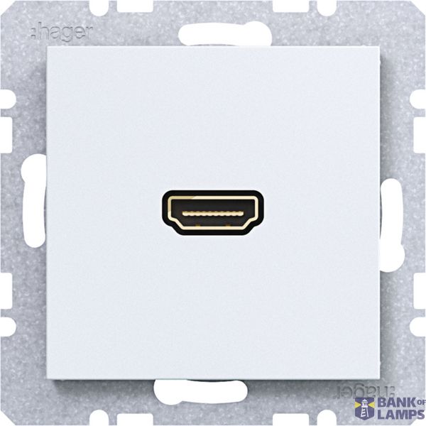HDMI socket, A.x/C.x, matte light white image 1