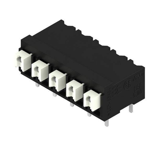 Printed circuit board terminals, 5.00 mm, Number of poles: 5, 90°, Solder pin length (l): 3.5 mm, black, PUSH IN with actuator, Clamping range, max. : 1.5 mm², Tape image 3