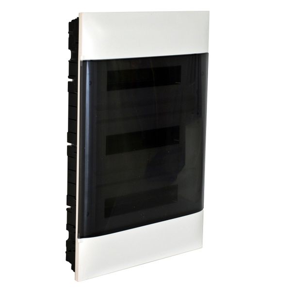 3X18M FLUSH CABINET SMOKED DOOR EARTH+XNEUTRAL TERMINAL BLOCK FOR MASONRY WALL image 1