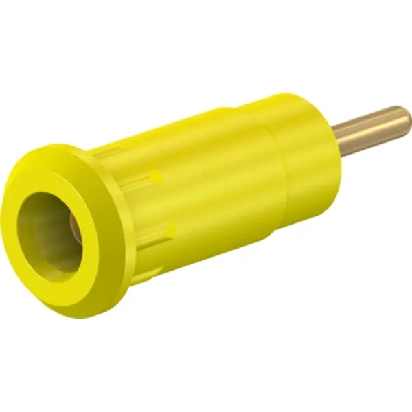 2 mm socket, round plug connection, mounting Ø 8.3 mm, CAT III, yellow, 65.9193-24 image 1