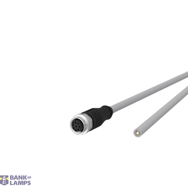 M12 Sensor/actuator cable, A-coded, 10.0 m, M12 jack straight - free l image 3