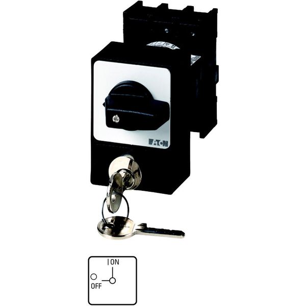 P1-25/E/SVA(A) ON-OFF switches, P1, 25 A, flush mounting, 3 pole, with black thumb grip and front plate, Cylinder lock SVA image 5