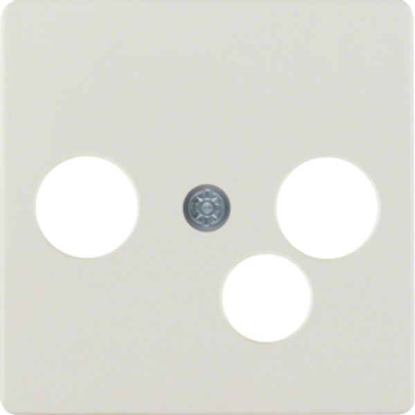 Central plate for broadband modem box, white, glossy image 2