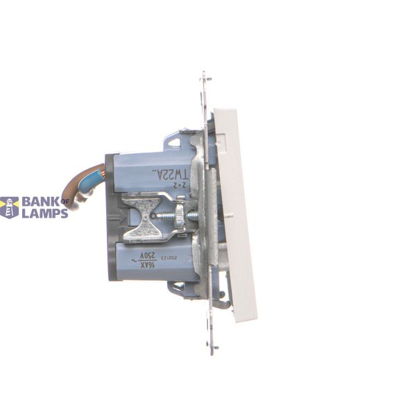 Double IT socket RJ45, category 5e, (module), Simon 24, IP20/IP44, champagne matt image 1