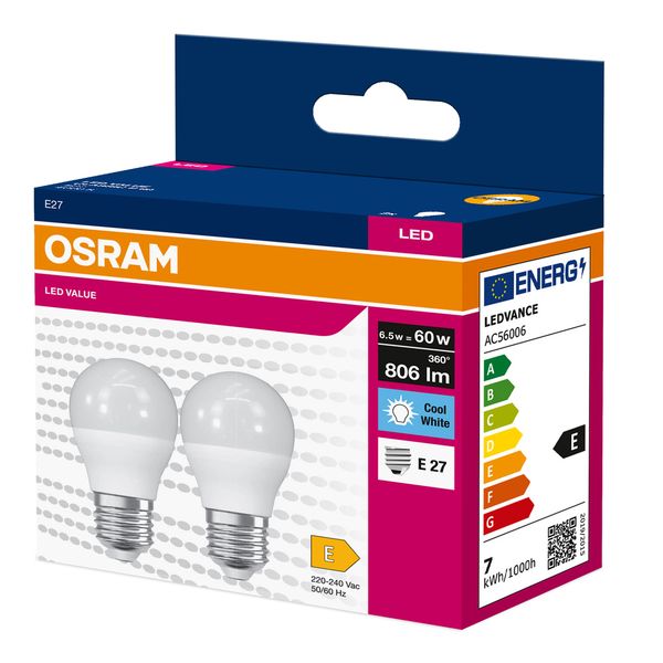 VALUECLP60 6,5W/840 230VFR E27 FS2 OSRAM image 2