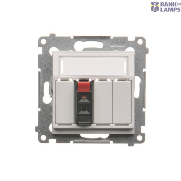 Loudspeaker socket, white image 1