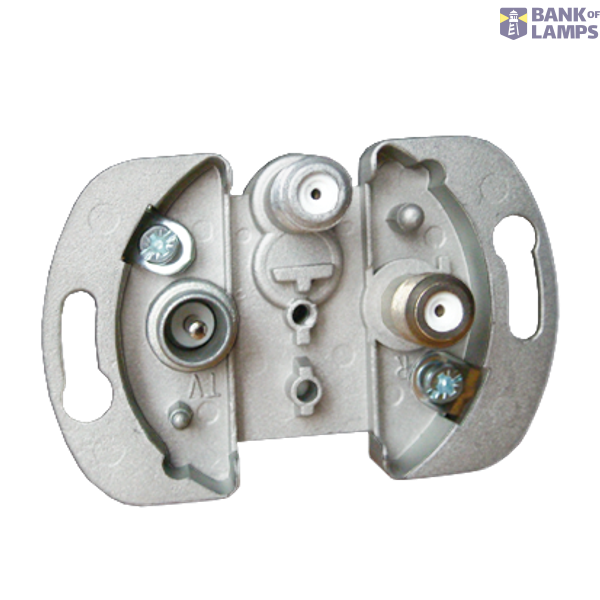 SAT-SAT-RTV double aerial socket, atten.: 1dB image 1