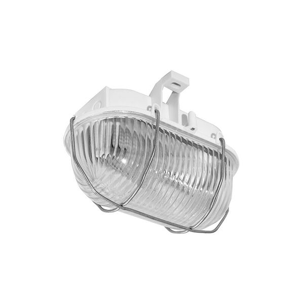 PANLUX Lamp OVAL METAL 60W E27 IP44 white image 1