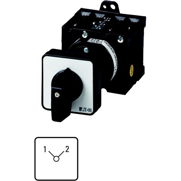 T3-2-8221/Z Changeoverswitches, T3, 32 A, rear mounting, 2 contact unit(s), Contacts: 4, 90 °, maintained, Without 0 (Off) position, 1-2, Design number 8221 image 5