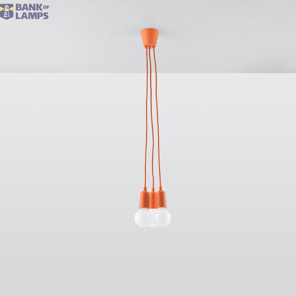 Hanging lamp DIEGO 3 orange E27 3x60W IP20 image 9
