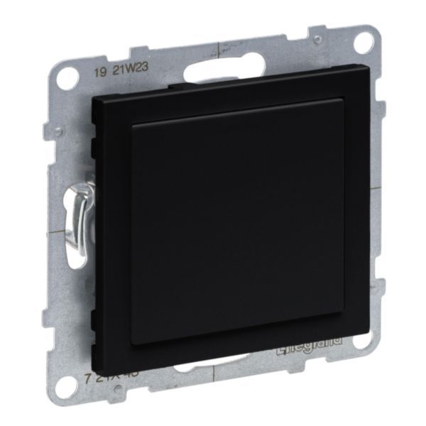 BLANKING PLATE WITH MOSAIC ADAPTOR BLACK image 1