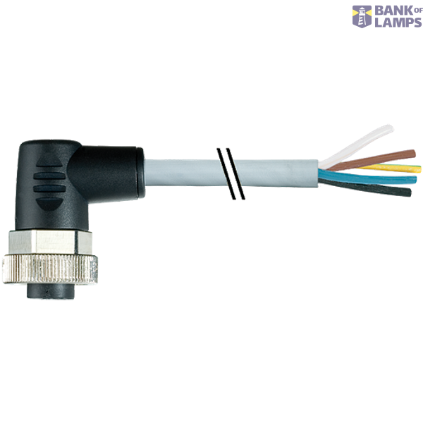 7/8'' female 90° with cable PUR 5x2.5 gy UL/CSA+drag ch. 5m image 2