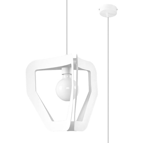 HANGING LAMP TRES WHITE E27 1X60W IP20 image 1