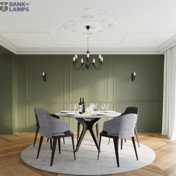 MINERVA CHANDELIER 5 BLACK E14 5X40W IP20 image 6