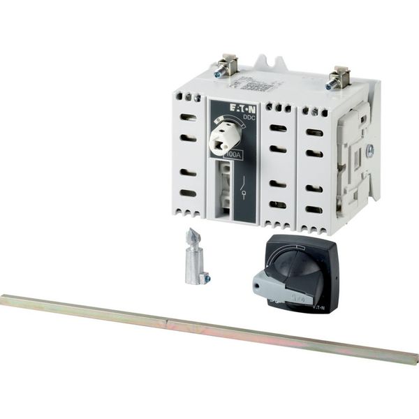 DDC-80/2/M4/P-G DC switch disconnector, 80 A, 2 pole, 1 N/O, 1 N/C, with grey knob, rear mounting image 4