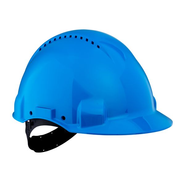 3M™ Hard Hat, Uvicator, Pinlock, Ventilated, Plastic Sweatband, Blue,  image 7