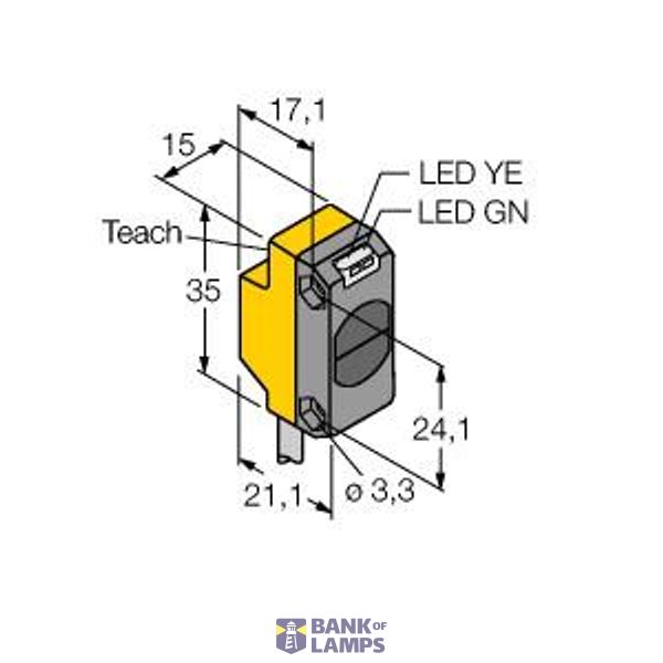 Photoelectric Sensor Diffuse Mode Sensor   QS18EN6W image 1