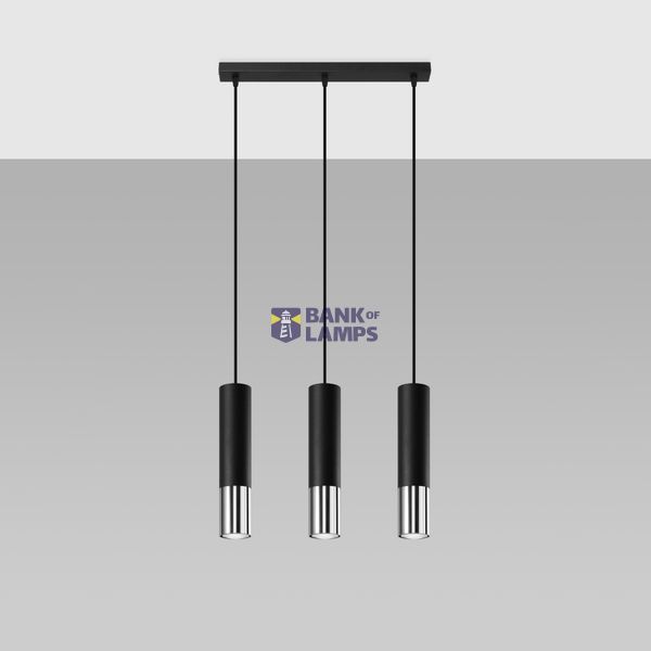HANGING LAMP LOOPEZ 3L BLACK/CHROME GU10 3X40W IP20 image 5