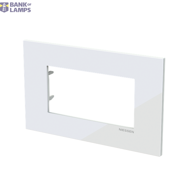 Frame - 1-gang / 4-modules - Niessen logo - Tacteo White image 3