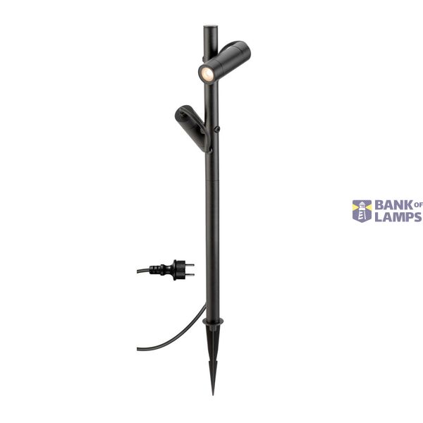 HELIA SLIM Pole double LED Outdoor Floor Lamp IP65 2200K black image 1