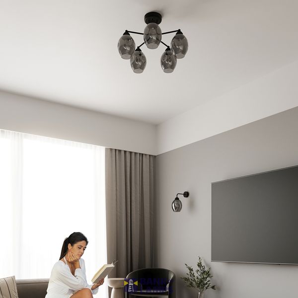 FILLAN 3 BLACK CHANDELIER E27 3X60 IP20 image 9