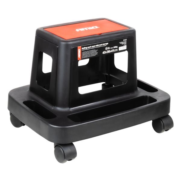 Rolling work seat with tool storage 150 kg AMIO-04269 image 1