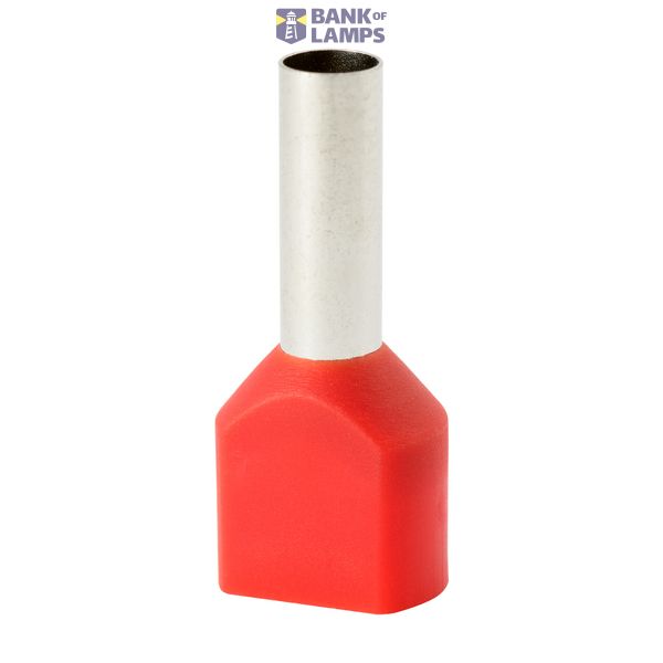 Insulated double sleeve terminal HI 2x4.0/12-jun red, Al/Cu image 1