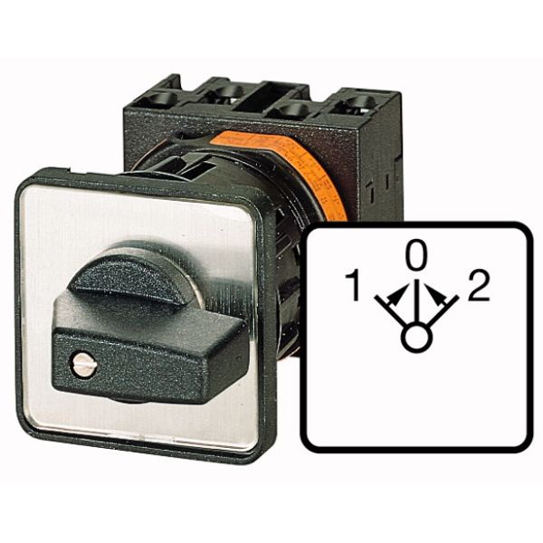 T5B-3-8228/E Reversing switches, T5B, 63 A, flush mounting, 3 contact unit(s), Contacts: 5, 45 °, momentary, With 0 (Off) position, with spring-return from both di image 1