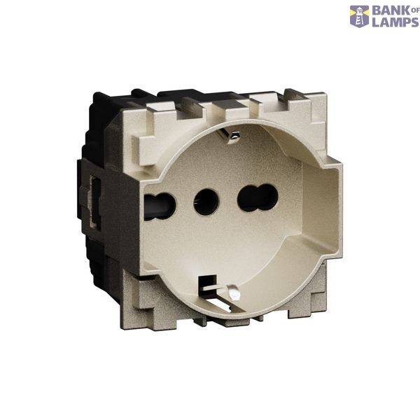 L.NOW - UNEL SOCKET + 10/16A CHAMPAGNE image 1