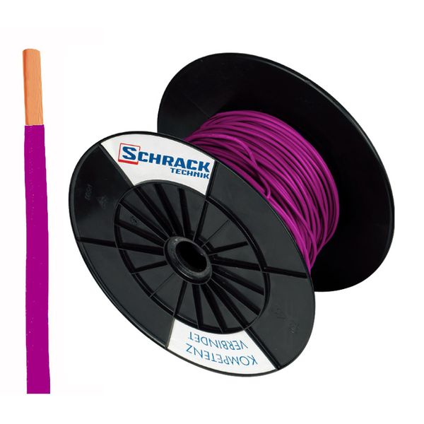 PVC Insulated Single Core Wire H07V-U 1.5mmý, violet (coil) (The price is shown without markup on metals. Request a quote for accurate information) image 1