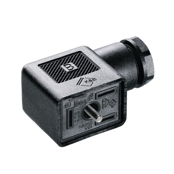 Valve plug-in connector (field assembled), Number of poles: 3, Industrial design B (11 mm), Without circuitry, 250 V, 0.34...1.5 mm² image 1