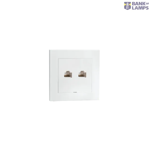 RJ 45 FLUSH MOUNTED CAT6 WHITE 6-PACK image 1