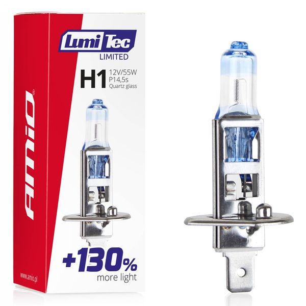 Halogen bulb H1 12V 55W LumiTec LIMITED +130% image 1
