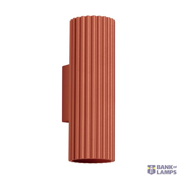 UP-DOWN RED SPOTLIGHT WALL LAMP WITH A CORRUGATED LAMPSHADE FOR INDUSTRIAL ROOMS image 3