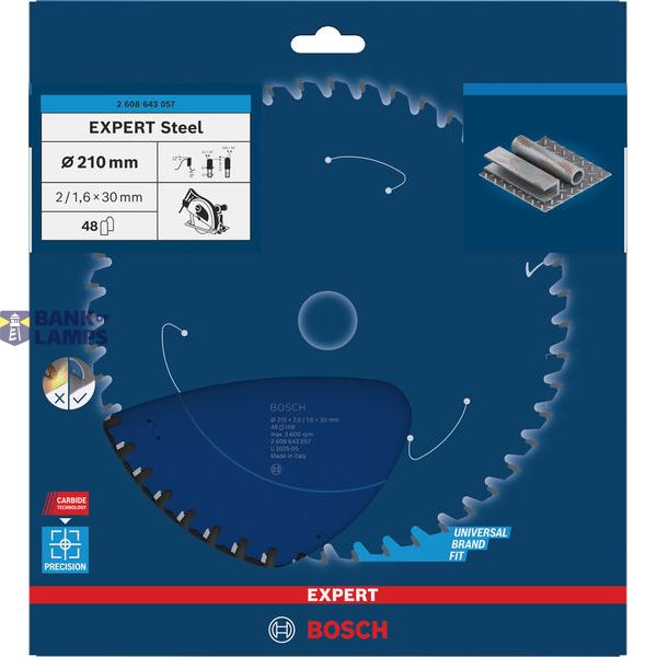 Circular saw blade Expert for Steel 210 x 30 x 2,0 mm, 48 image 1