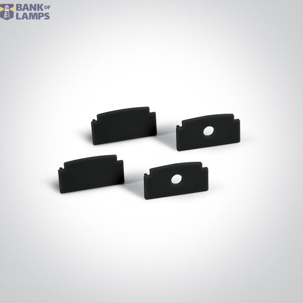 BLACK TRIMLESS PROFILE 2m FOR 20mm STRIPS + BLACK PC DIFFUSER image 1