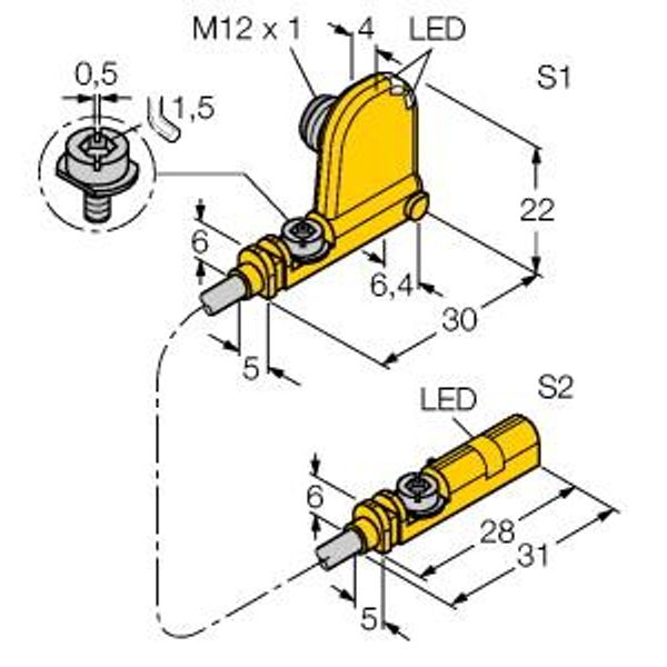 Magnetic Field Sensor For Pneumatic Cylinders   BIM-UNT-0.1-UNT-2AP6X3-H1141 image 1