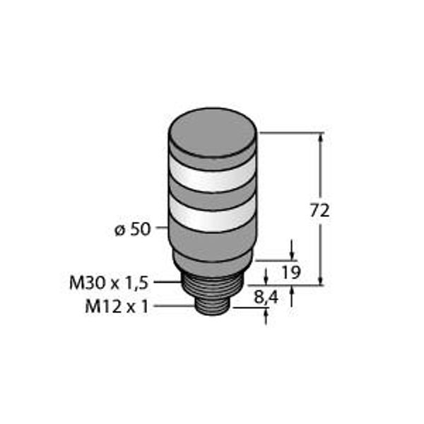 LED Signal Light Compact Signal Tower   TL50CGRQ image 1