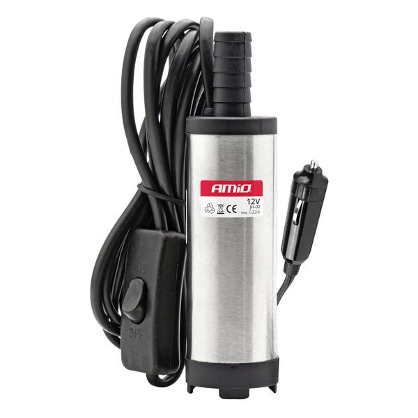 Electric diesel pump 12V submersible diameter 38 mm with lighter plug image 1