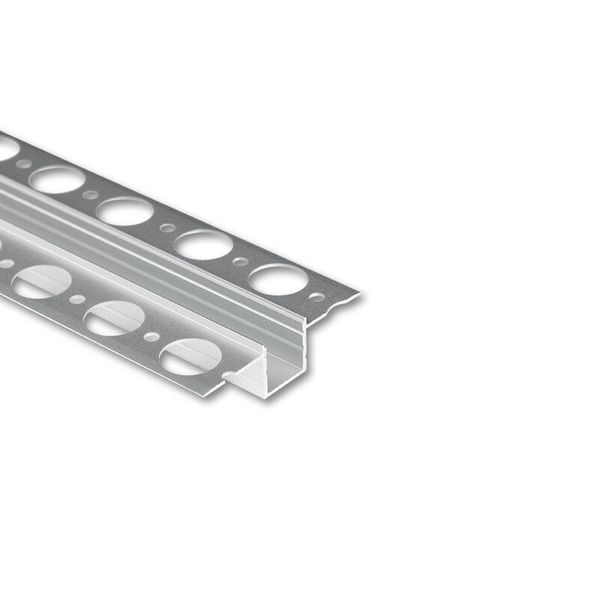 Aluminum profile for plasterboard AU 55x15mm without diffuser 2m image 1
