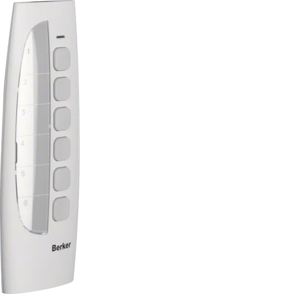 KNX radio hand transmitter 6 channels with labeling field KNX radio polar white, velvet image 1