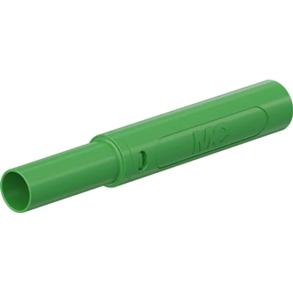 4 mm plug, screw connection, 2.5 mm², CAT II/CAT III, green, 66.2047-25 image 1